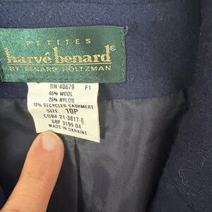 Harvé Benard  vintage Classic Blue Coat